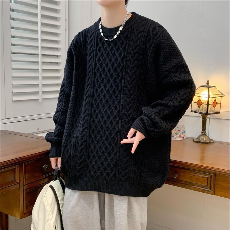 Hot Sale, Autumn and Winter New Casual Crew Neck Sweater Bottom Knitted Sweater Large Size Loose Sweater
