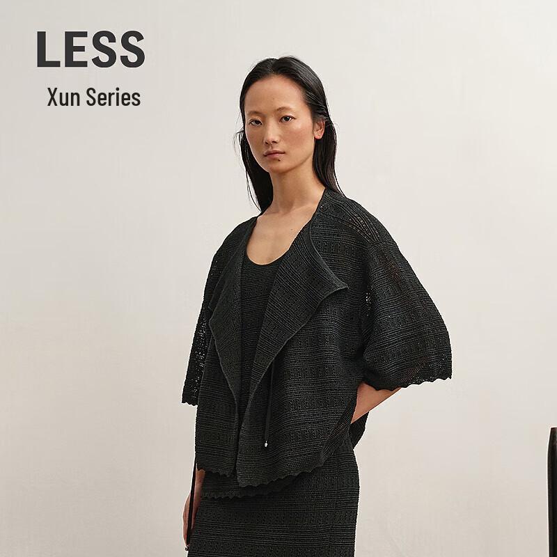 

LESS 2025 Autumn Round Neck Mid-Sleeve Knit Cardigan S