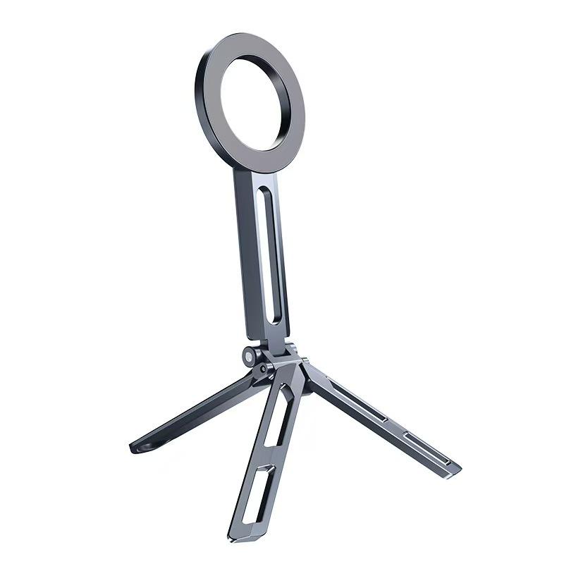 Ultra-thin Magnetic Phone Stand: MagSafe, Selfie Stick, Portable Alloy Tripod