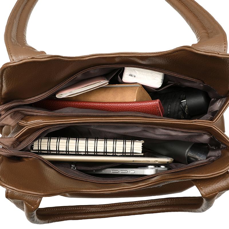 Women's Bag Large Capacity Portable Tote Bag Commuter PU Shoulder Crossbody Bag