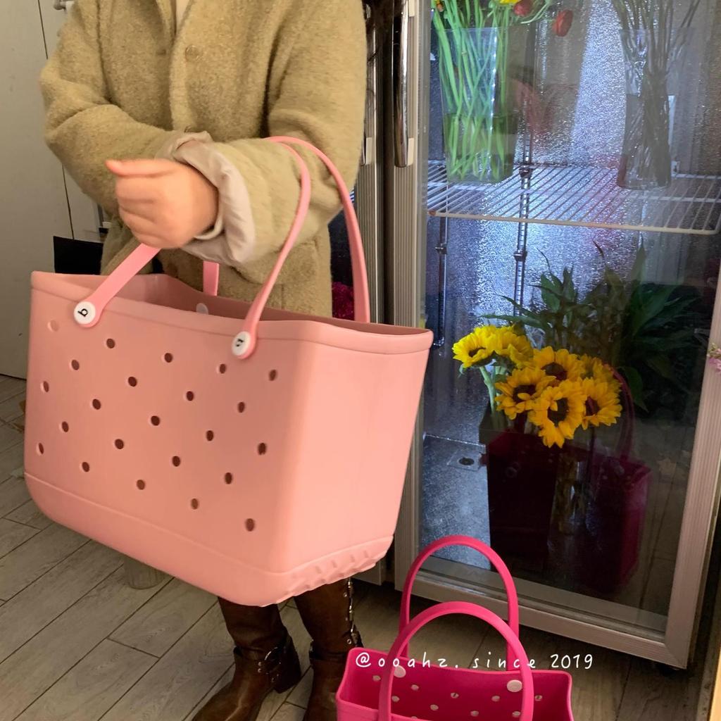 EVA Candy Color Large Capacity Beach Tote Bag