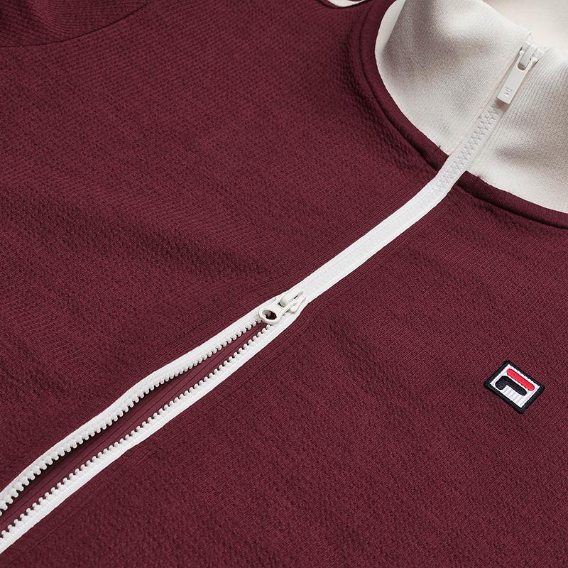 FILA Heritage Casual Long Sleeve Jacket Women jackets Burgundy F11W638507FWI