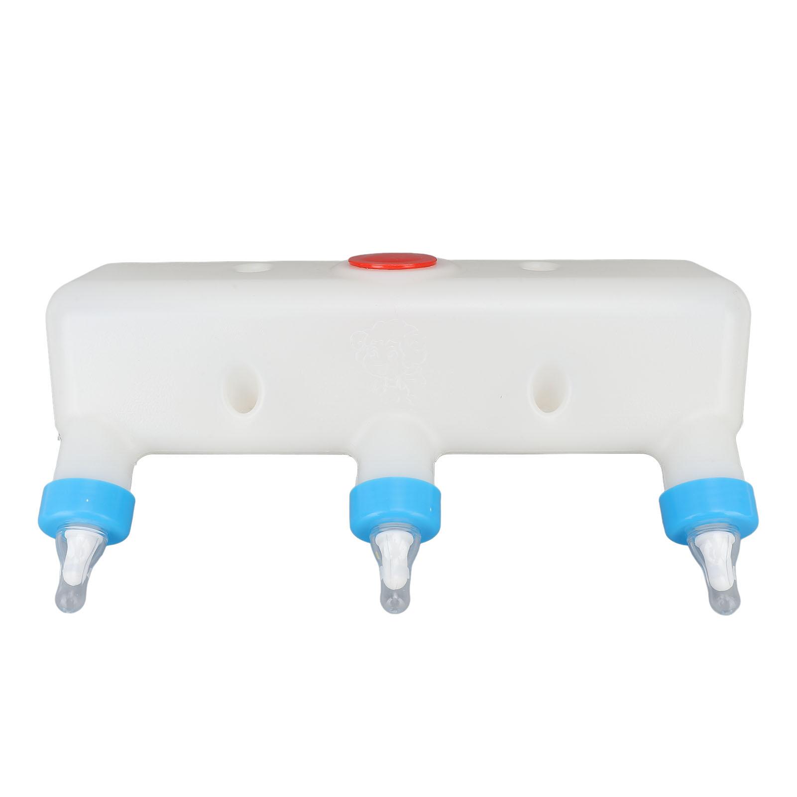 Silicone Lamb Feeder, 3L Large Capacity 3 Nipples Design Livestock Teat Milk Feeding Tool for Feeding Sheep Goat Lamb Puppy