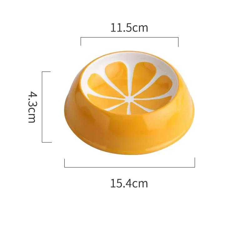 Cute Designs Pet Ceramics Bowl Watermelon Strawberry Shape Cat Food Bowl Small Dog Colorful Water Suppliers Cat Bowl