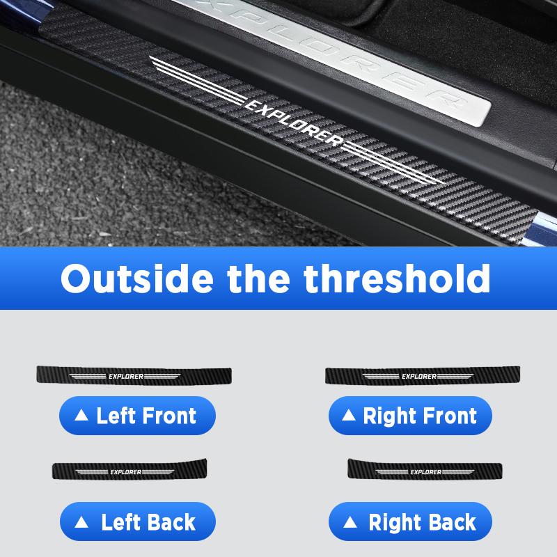 Cheap For Ford EXPLORER 2023 2022 Auto Door Sill Pedal Carbon Fibre