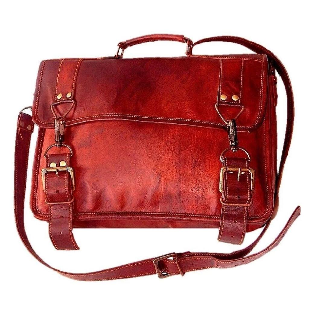 Men's Bag Laptop Vintage Handmade Official Leather Messenger Briefcase Satchel