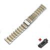 Stainless Steel Watchband Metal Watch Band Premium Solid Polished Bracelet Straps Curved End 24mm 23mm 22mm 21mm 20mm 19mm 18mm