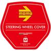 MOMO SUPER GRIP Steering Wheel Cover for Kei Compact and Minivans with Yellow MOMO Size M Cars, Cars, (Black-Yellow logo, (38-39cm))
