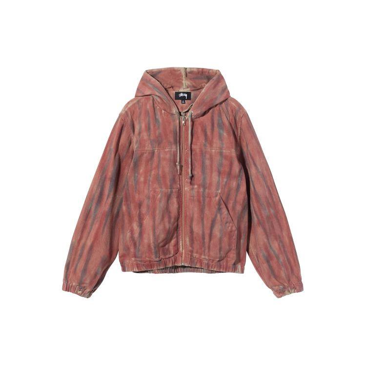Stussy Twill Work Thick Warm Hooded American Vintage Jacket Unisex Jackets Rust 115565