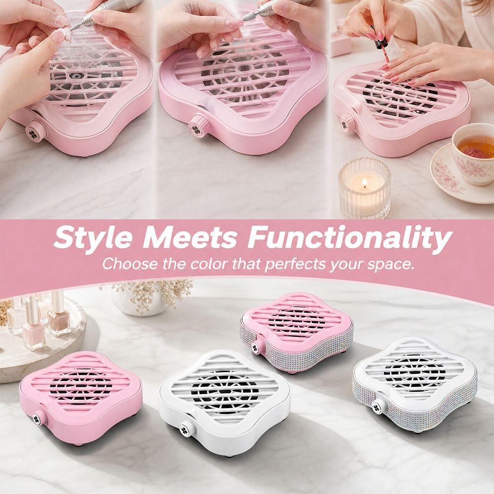 Portable Manicure Desk Collector Mini Fan Nail Dust Extractor Nail Art Vacuum Cleaner Nail Art
