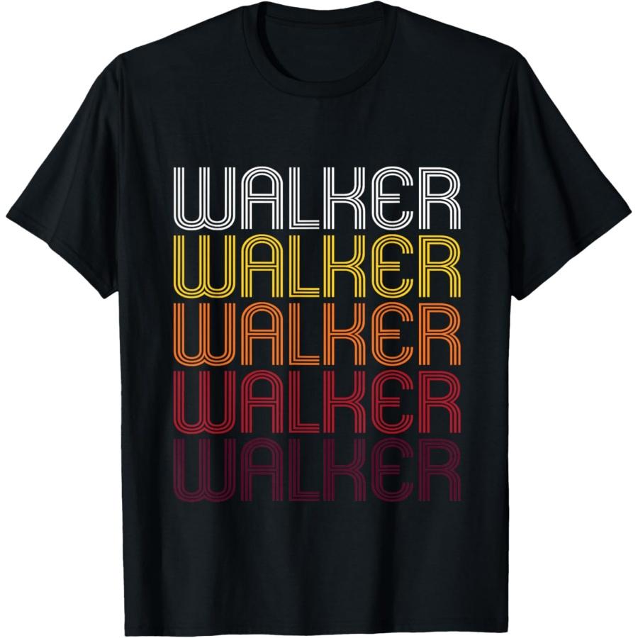 Walker Retro Wordmark Pattern - Vintage Style T-shirt XXXXXL чёрный