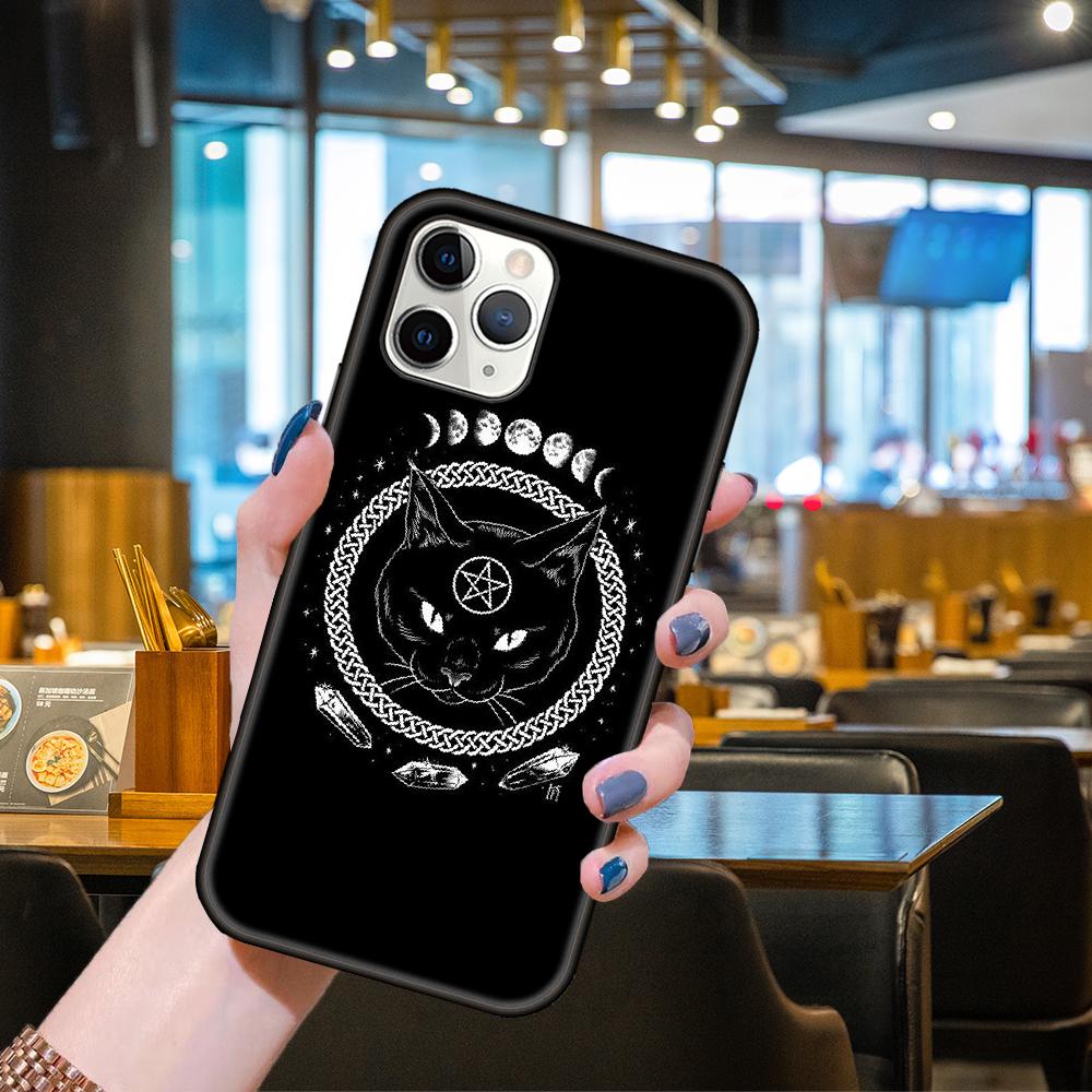 Pouzdro na telefon Apple IPhone 13 12 11 Mini Pro MAX SE X XS XR 8 7 6 S Plus Černý kryt Hoesjes Art Prime Soft Goth Skeleton