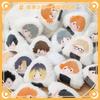 Stuffed Haikyuu Onigiri Plush Pendant Toys Oikawa Hinata Shoyo Tsukishima Kei Kageyama Tobi Kawaii Rice Ball Doll Rings