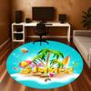 1pc summer beach Round Chair mat office Area Rug - Non-Slip, Floor Mat for Office, Bedroom, Ideal home decor gift c0112060
