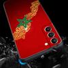 Bandiera Marocchina Maroc Marocco Custodia per Telefono Passaporto Per Samsung Galaxy S26 Ultra S25 Plus S24 FE S23 S22 5G S21 S20 Cover Nera Morbida