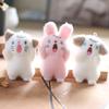 Adorable Plush Screaming Dog Keychain Soft Stuffed Animal Bag Charm