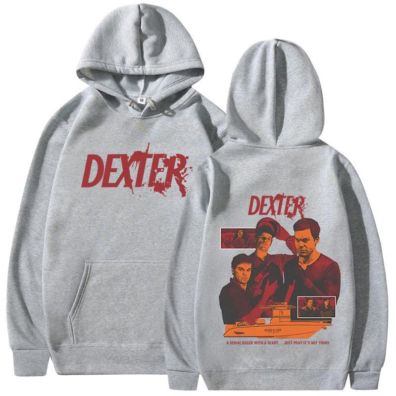 TV Play Dexter Morgan Grafik Kapuzenpullover Herren Damen Kleidung Lässige Fleece Kapuzenpullover Mode Vintage Übergroße Pullover