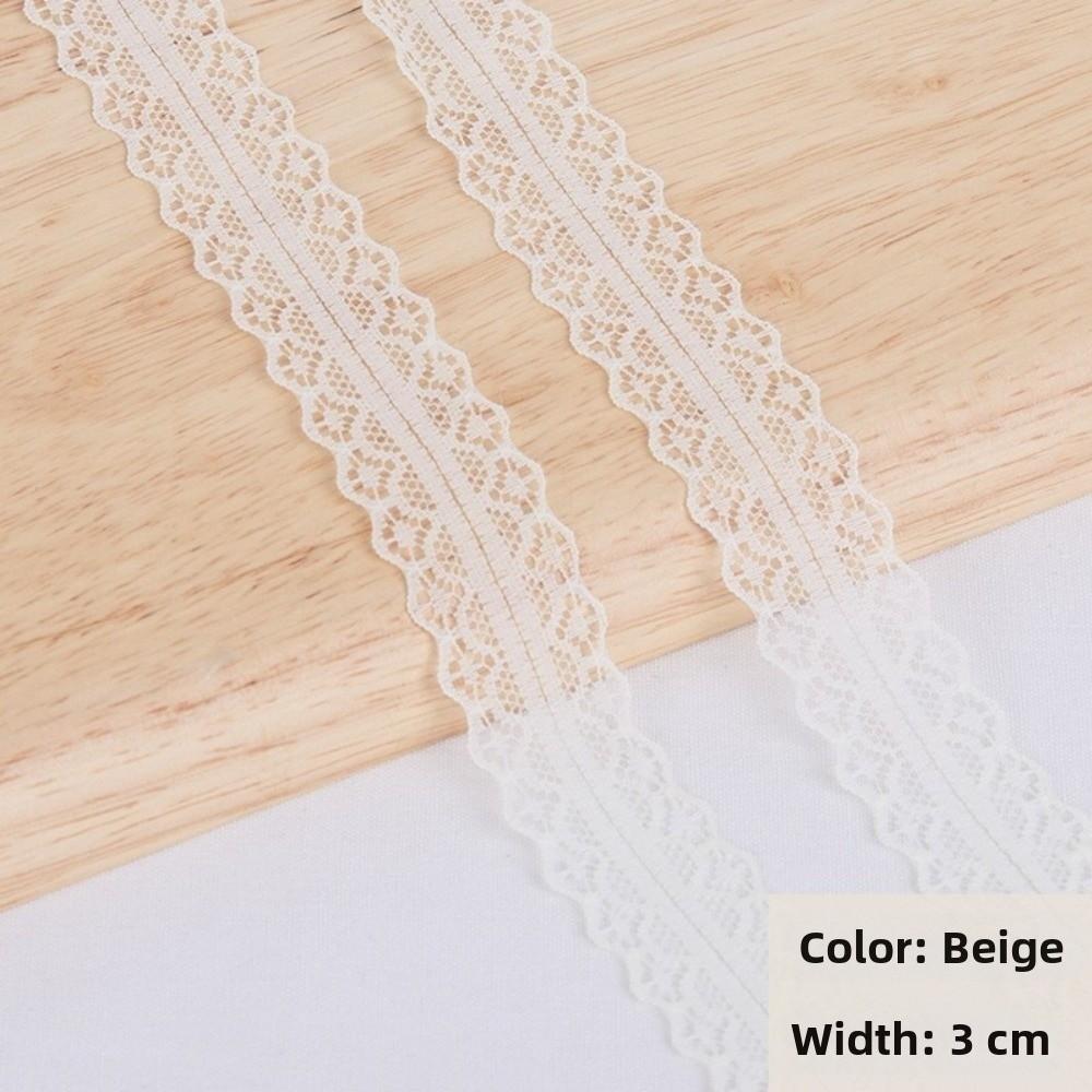10 Yards Length Embroidered Lace Ribbon 3cm Width DIY Lace Material  For Gift Box