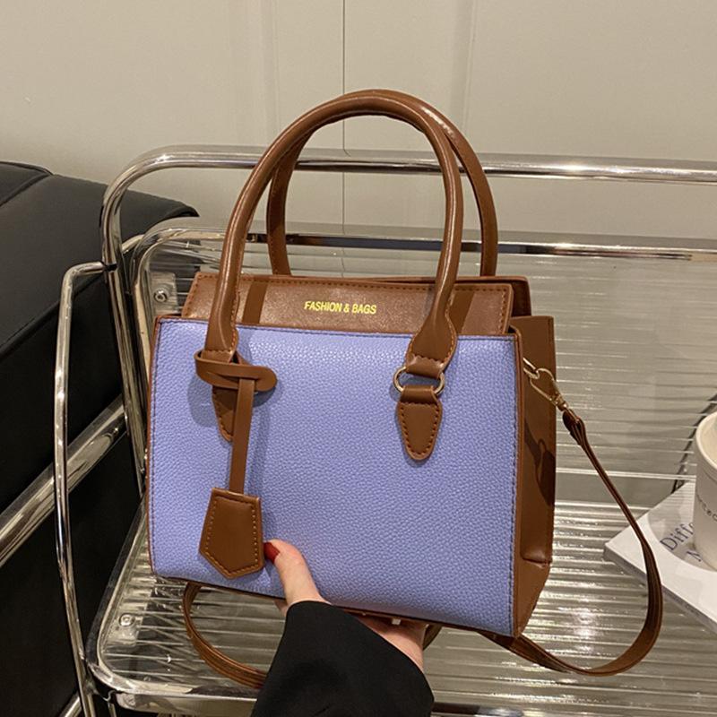 

Темпераментная универсальная сумка женская 2025 новая мода простая повседневная портативная на плечо сумка-тоут сумка-мессенджер синий