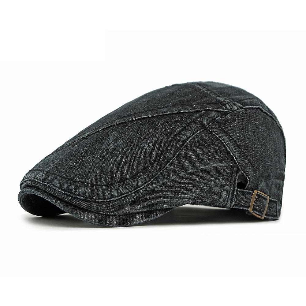 Denim Hat Men Women Beret Spring Summer Cap Stitch Forward Cap
