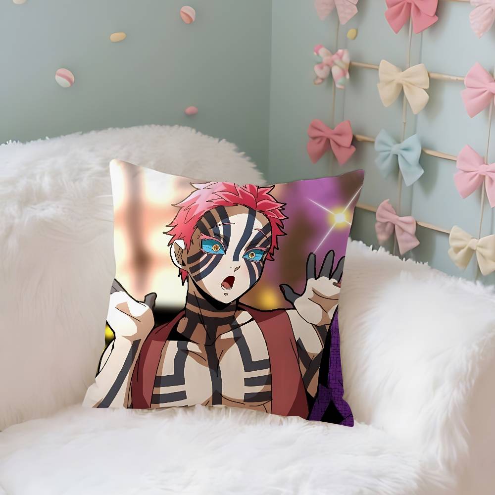 Anime DDemon Slayer AAkazaS Cute Case Plush Fabric Soft Pillowcase Double Sided Print Cushion Cover Household Gifts