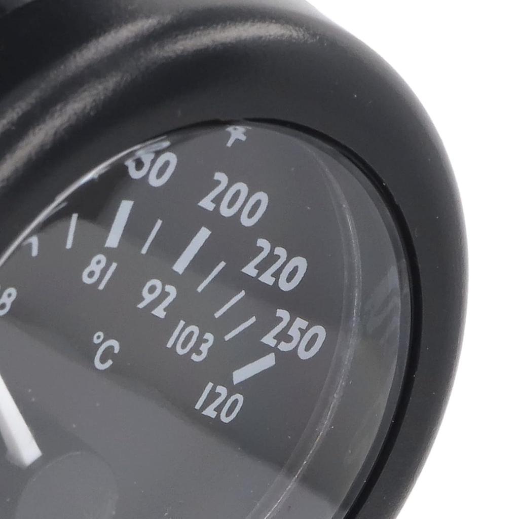 HighAccuracy Engine Water Ature 52Mm Water Inch Automotive Instrument Engine Water Temperature Automotive Engine Oil Water Temperature (12V)