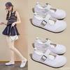 Retro Height Increasing Shallow Mouth Single Shoes Women Summer New Fashionable Versatile Flats Leisure Comfortable Women Shoes