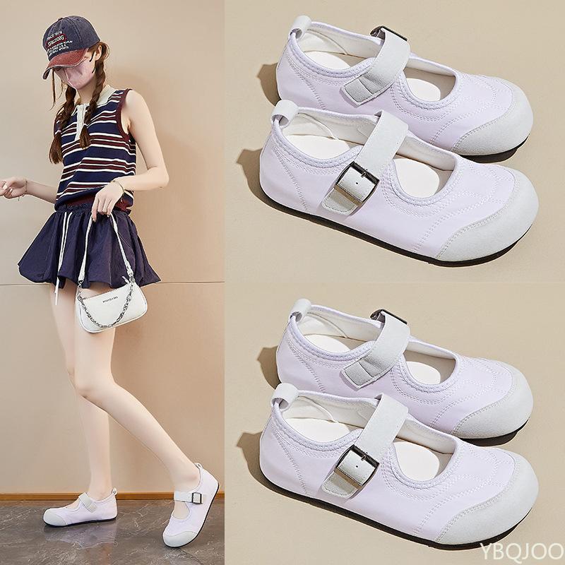 Retro Height Increasing Shallow Mouth Single Shoes Women Summer New Fashionable Versatile Flats Leisure Comfortable Women Shoes
