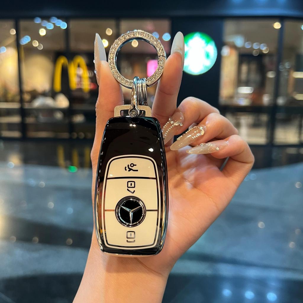 ULA5   Fashion TPU Car Key Case Cover Shell For Mercedes Benz A C E S G Class GLC CLE CLA GLB GLS W177 W205 W213 W222 X167 AMG Keychain