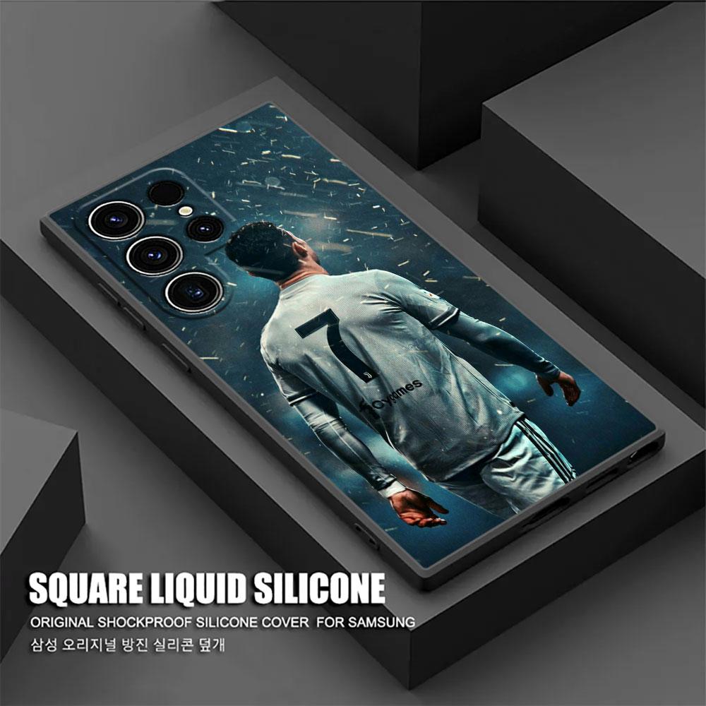 

C-R-7 Темный Футбольный S26Ultra Силиконовый Чехол Для Samsung Galaxy S26 S25 S24 S23 S20 S21 FE S22 Ultra Plus 5G Чехол Мягкая Крышка для Телефона Galaxy S20