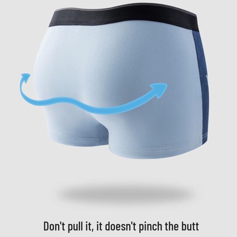 Qipilang Men's Antibacterial Tai Chi Wolf Print Boxer Briefs