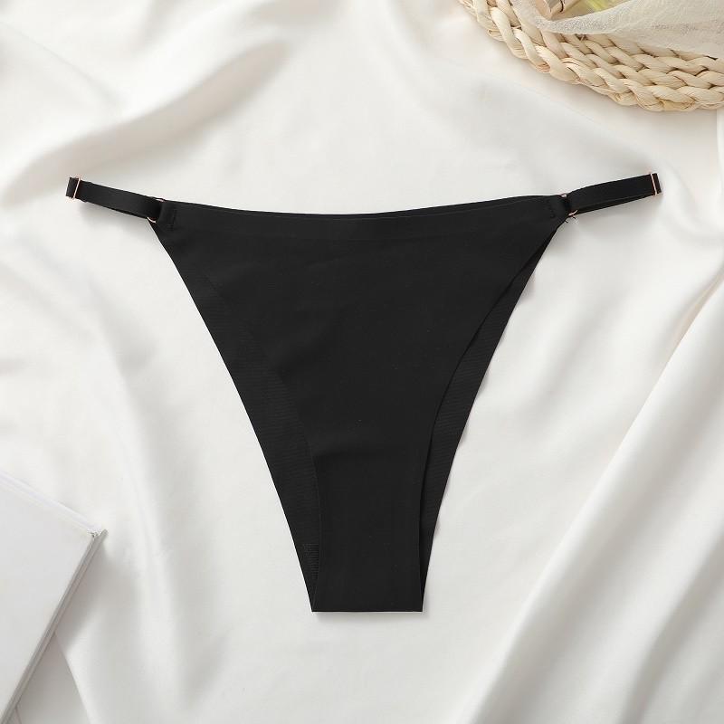 

Бесшовные трусики Ice Silk для женщин, быстросохнущие трусы, мягкое и удобное нижнее белье XS чёрный