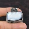 Black Mother Of Pearl Pendant Vintage Pendant Handmade Statement Jewelry 925 Sterling Silver Pendant Beautiful Gemstone Jewelry Gift For Her