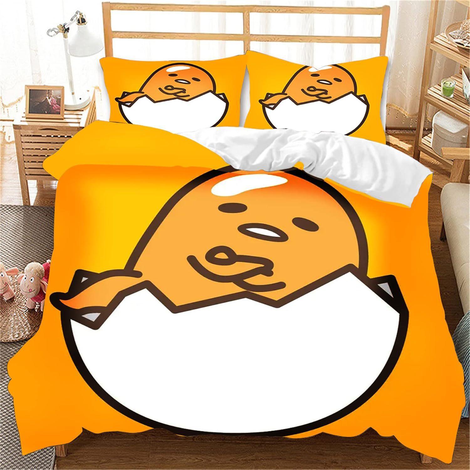 

Bedding Three-Piece Set 3D Digital Printing Cute Q Cute Egg Quilt Cover Three (Four) Pieces 140*210