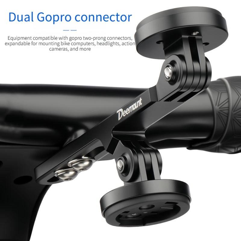 Bicycle stem extension bracket compatible with GOPRO dual-head lifting bracket,suitable for Garmin,Bryton,and Wahoo code tables