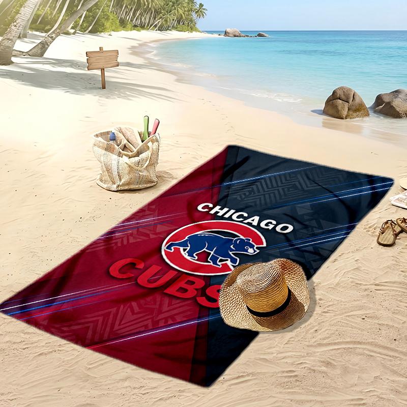Chicago Cubs Print Beach Towel Soft Portable Quick?dry Towel For Pool Summer Vacation Outdoor Sport
