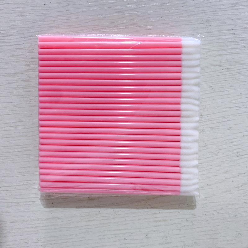Portable Disposable Lip Brush with Hollow Handle - Flocked Lip Gloss Applicator Makeup Tool
