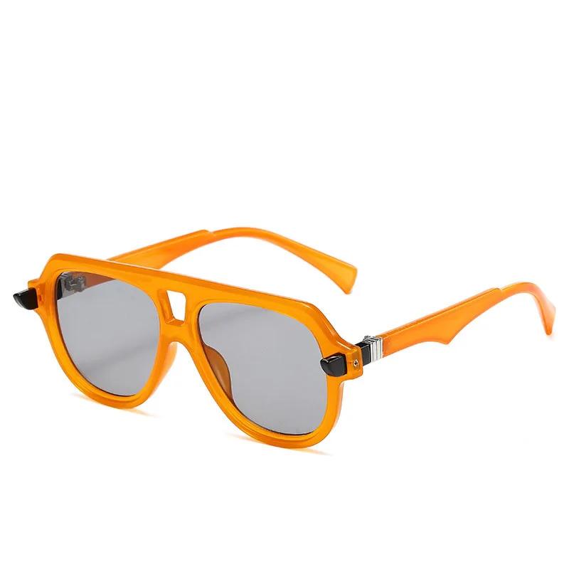 Popular Vintage Brand Designer Double Bridge Pilot Sunglasses Women For Men Sun Glasses Punk Luxury Big Frame Shades UV400