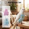 Harnais Diaper Réglable pour Oiseau Filet Combinaison de Vol pour Perroquet Mignon Harnais Gilet pour Oiseau Accessoires pour Animaux de Compagnie