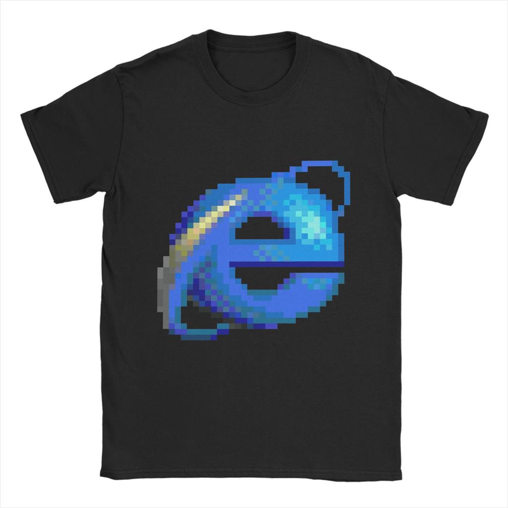Casual T-Shirt Summer Internet Explorer Trendy Cool T Shirts 100 Cotton Tshirt for Men Y2K Classic Design Short Sleeve Clothing
