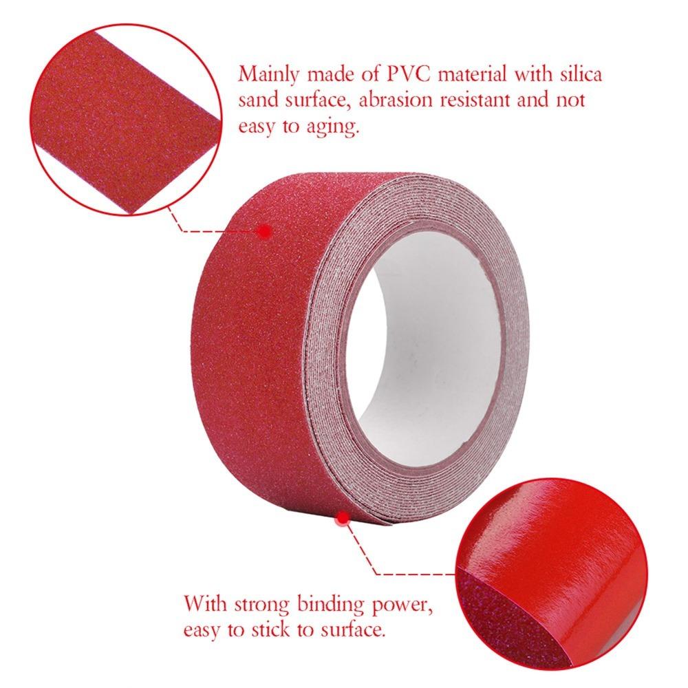 

PVC Anti Slip Tape Abrasive Stair Grip Tape Durable Non-Slip Tape Stairs and Step Safety красный