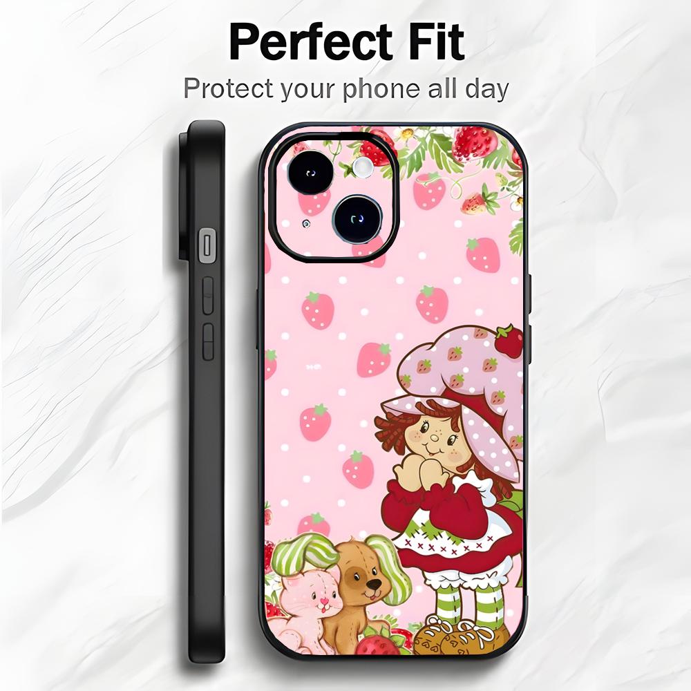 Sweet Cute Cartoon S-Strawberry Shortcake Phone Case Phone Case Soft Packaging Lightweight For iPhone17 16 15 14 13ProMax