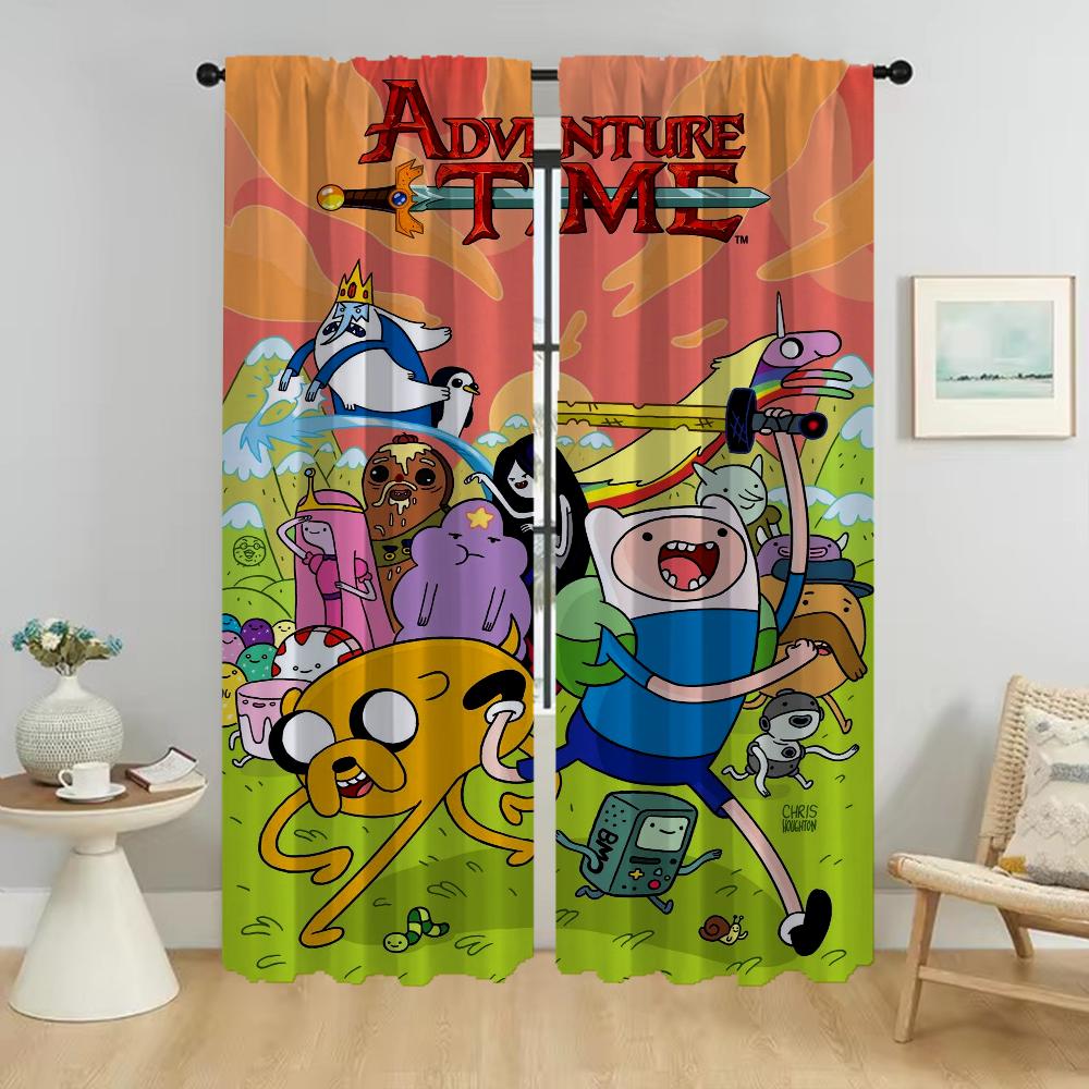 

Время приключений Антимоскитные шторы для камеры Современные шторы для гостиной 2 штуки Затемнение Тюль для спальни Перегородка Детская W50xH70cmx2pcs-CL