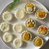 Ice Skin Pastries Mold Hand Pressed Mooncakes Mold Round Bean Pastes Cake Molds Plastic Dessert Mould for Cooking Lover
