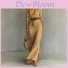 Elegant Polyester Blouse Dress With Ruffle Details For Office Wear