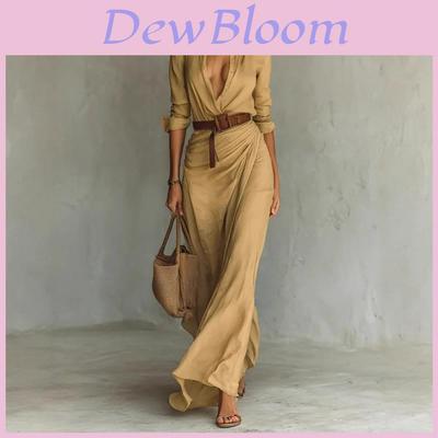 Elegant Polyester Blouse Dress With Ruffle Details For Office Wear