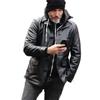Casual Men Leather Jacket Slim Fit Black Real Soft Cowhide Genuine Leather Coat Male Clothes Spring Autumn