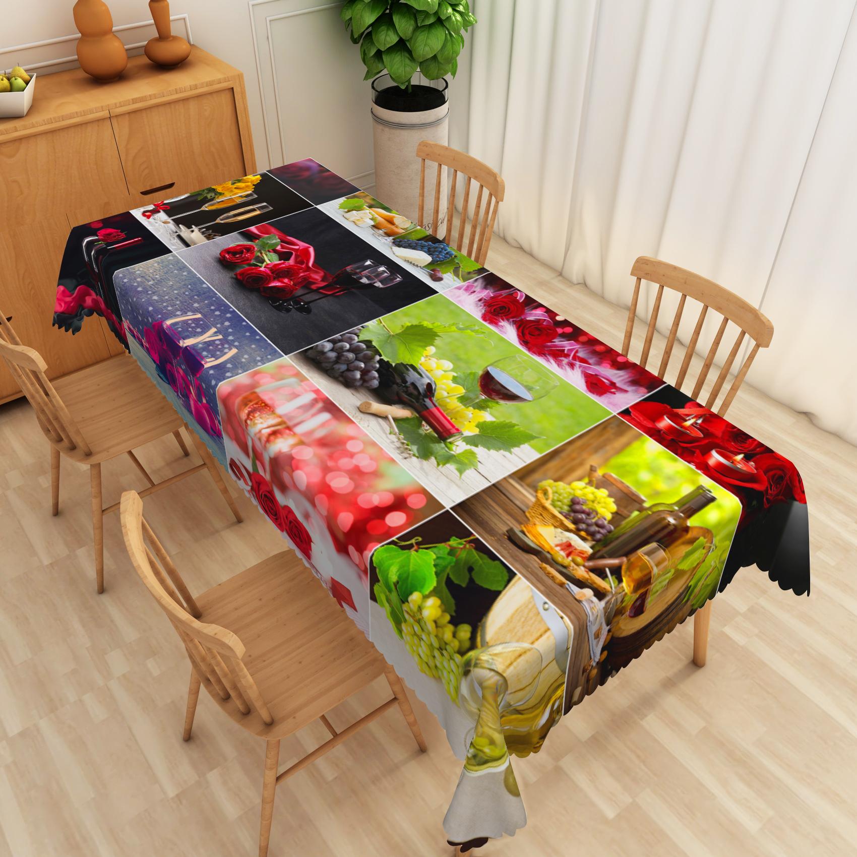 Print Tafelkleed Verse Groenten en Fruit Waterdichte Keuken Eettafelhoes Achtergrond voor Voedselfotografie Boerderij Huisdecoratie 100x140cm