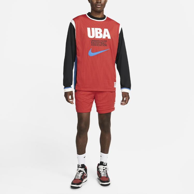 Nike Mesh Letter Print Basketball Shorts Men Bottoms Red CZ4700-611