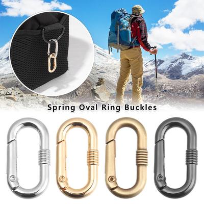 Bottle Hooks Camping Hiking Outdoor Carabiner Handbags Clips Bag Belt Buckles Spring Oval Rings